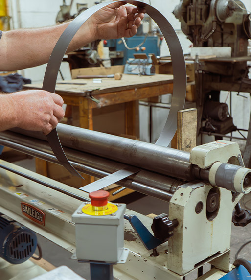 metal being rolled