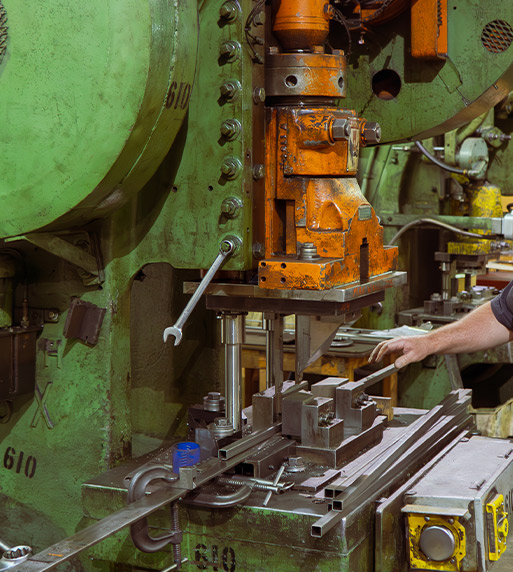 large machinery in action